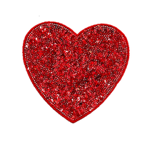 Load image into Gallery viewer, Red Sequin Love Heart Applique Patch