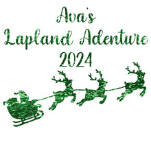 Load image into Gallery viewer, Christmas Personalised Lapland Glitter Iron On Transfer