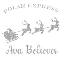 Load image into Gallery viewer, Christmas Personalised polar Express Glitter Transfer