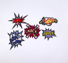 Load image into Gallery viewer, Pow Pop Art Comic Cool Embroidered Applique Patch of 6 Pieces