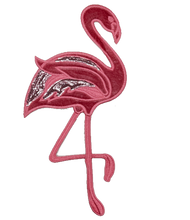 Load image into Gallery viewer, Beautiful Large Embroidered Pink Flamingo Bird Patch