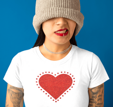 Load image into Gallery viewer, Stockholm Glitter Vinyl Iron on Transfer Heart Patch