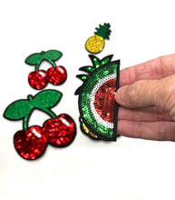 Load image into Gallery viewer, 11 Piece set Watermelon, Strawberry, Cherry, Apple, Applique Patches