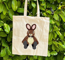 Load image into Gallery viewer, Tote with Cute Fluffy Bunny 12 or 5 oz Shopping Bag