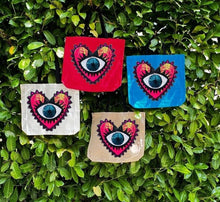 Load image into Gallery viewer, Tote with Sequin Evil Eye 12 or 5 oz Shopping Bag