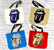 Load image into Gallery viewer, Tote with Sequin Tongue 12 or 5 oz Shopping Bag