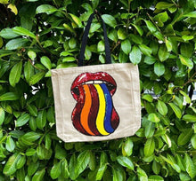 Load image into Gallery viewer, Tote with Sequin Tongue 12 or 5 oz Shopping Bag