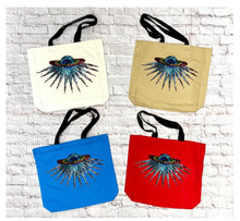 Load image into Gallery viewer, Tote with Planet Moon UFO Sequin 12 or 5 oz Shopping Bag