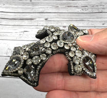 Load image into Gallery viewer, Rhinestone Grey & Silver Cross Crystal Embellished Applique