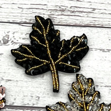 Load image into Gallery viewer, Sequin and Beads Embroidered Leaf Applique Patch