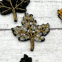 Load image into Gallery viewer, Sequin and Beads Embroidered Leaf Applique Patch