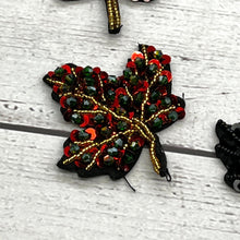 Load image into Gallery viewer, Sequin and Beads Embroidered Leaf Applique Patch
