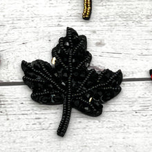 Load image into Gallery viewer, Sequin and Beads Embroidered Leaf Applique Patch