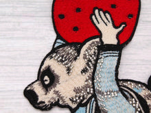 Load image into Gallery viewer, Racoon Carrying Strawberry Applique Patch