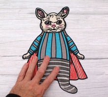 Load image into Gallery viewer, Cat In Cape Applique Patch