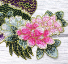 Load image into Gallery viewer, Large Bright  Embroidered and Lace Peacock Applique  Patch
