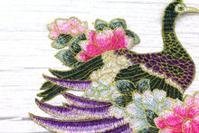 Load image into Gallery viewer, Large Bright  Embroidered and Lace Peacock Applique  Patch