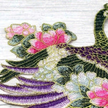 Load image into Gallery viewer, Large Bright  Embroidered and Lace Peacock Applique  Patch