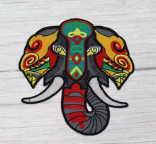 Load image into Gallery viewer, Large Embroidery Elephant Applique  Patch