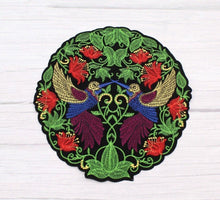 Load image into Gallery viewer, Flower and Humming Bird  Applique  Patch
