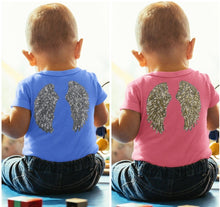 Load image into Gallery viewer, 1 Pair of small sequin angel wings patch 7" x 3'