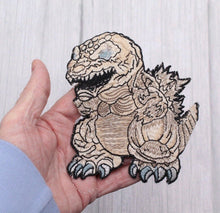 Load image into Gallery viewer, Brown Embroidered Dinosaur Children's Patch