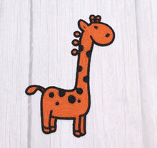 Load image into Gallery viewer, Orange Embroidered Giraffe Children's Patch
