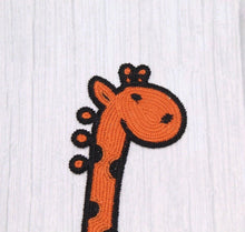 Load image into Gallery viewer, Orange Embroidered Giraffe Children's Patch