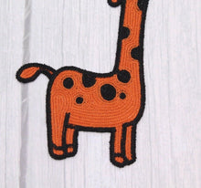 Load image into Gallery viewer, Orange Embroidered Giraffe Children's Patch