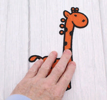 Load image into Gallery viewer, Orange Embroidered Giraffe Children's Patch
