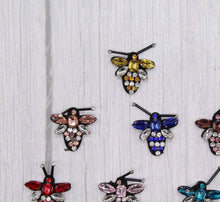 Load image into Gallery viewer, Handmade 3d Crystal Sequin Embellished Bee Patch Applique