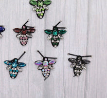 Load image into Gallery viewer, Handmade 3d Crystal Sequin Embellished Bee Patch Applique