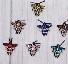 Load image into Gallery viewer, Handmade 3d Crystal Sequin Embellished Bee Patch Applique