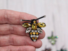 Load image into Gallery viewer, Handmade 3d Crystal Sequin Embellished Bee Patch Applique