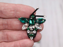 Load image into Gallery viewer, Handmade 3d Crystal Sequin Embellished Bee Patch Applique