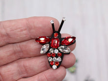 Load image into Gallery viewer, Handmade 3d Crystal Sequin Embellished Bee Patch Applique