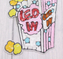 Load image into Gallery viewer, Large Sequin Popcorn Bucket Applique Patch