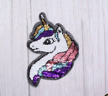 Load image into Gallery viewer, Sequin Brush Reversible Sequin Unicorn Applique Patch