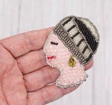 Load image into Gallery viewer, Delicate Beaded Gatsby style Lady Applique Patch