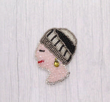 Load image into Gallery viewer, Delicate Beaded Gatsby style Lady Applique Patch