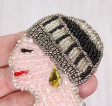 Load image into Gallery viewer, Delicate Beaded Gatsby style Lady Applique Patch