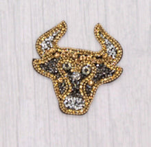 Load image into Gallery viewer, Rhinestone Crystal Cow Bull Applique Patch