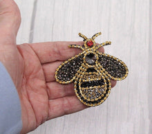 Load image into Gallery viewer, Rhinestone Crystal Bumblebee Applique Patch