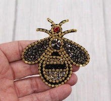 Load image into Gallery viewer, Rhinestone Crystal Bumblebee Applique Patch