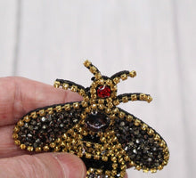 Load image into Gallery viewer, Rhinestone Crystal Bumblebee Applique Patch
