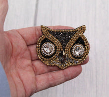 Load image into Gallery viewer, Rhinestone Crystal Owl Applique Patch