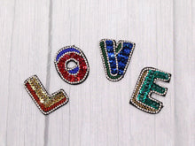 Load image into Gallery viewer, Rhinestone and Sequin Love Applique Patch