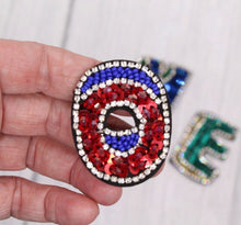 Load image into Gallery viewer, Rhinestone and Sequin Love Applique Patch
