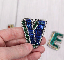 Load image into Gallery viewer, Rhinestone and Sequin Love Applique Patch