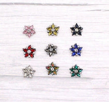 Load image into Gallery viewer, 2 piece Rhinestone Star Shaped Applique Patches
